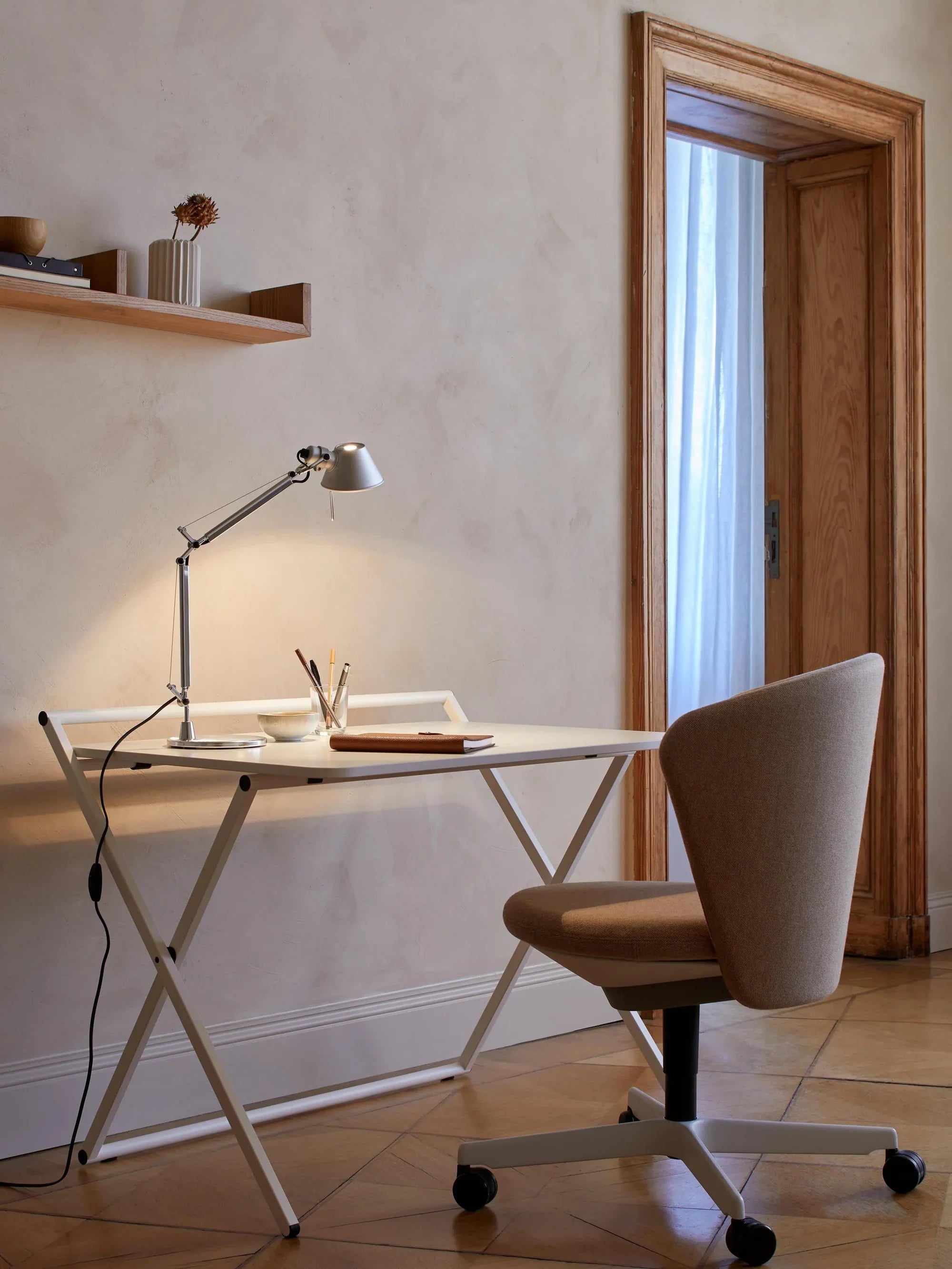 Lampa biurkowa regulowana TOLOMEO MICRO matowy srebrny