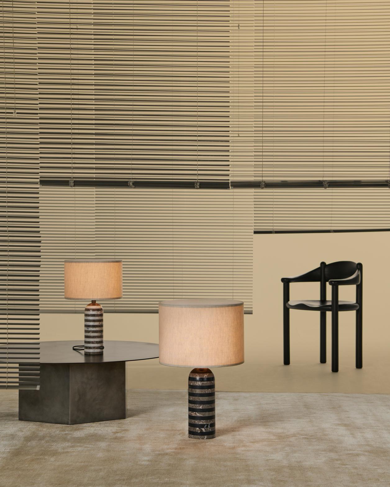 Lampa stołowa GRAVITY szary marmur