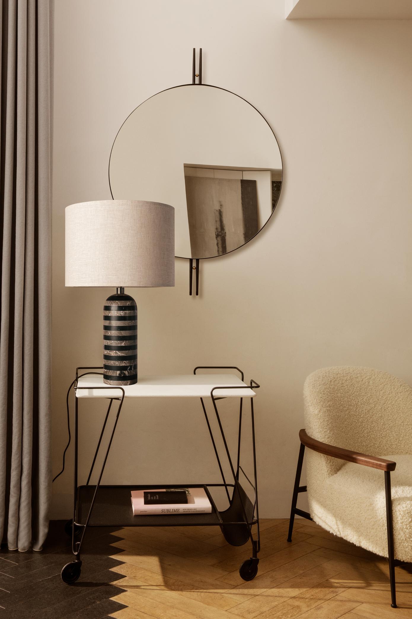 Lampa stołowa GRAVITY szary marmur