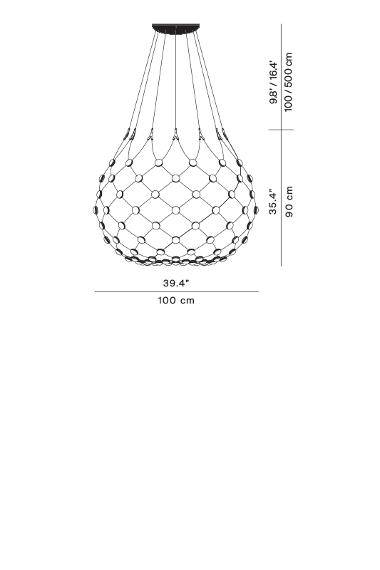 Lampa wisząca Mesh – Luceplan