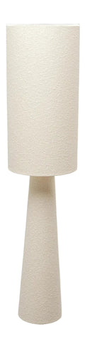 Lampa podłogowa Bouclé beżowa lniana 130 cm