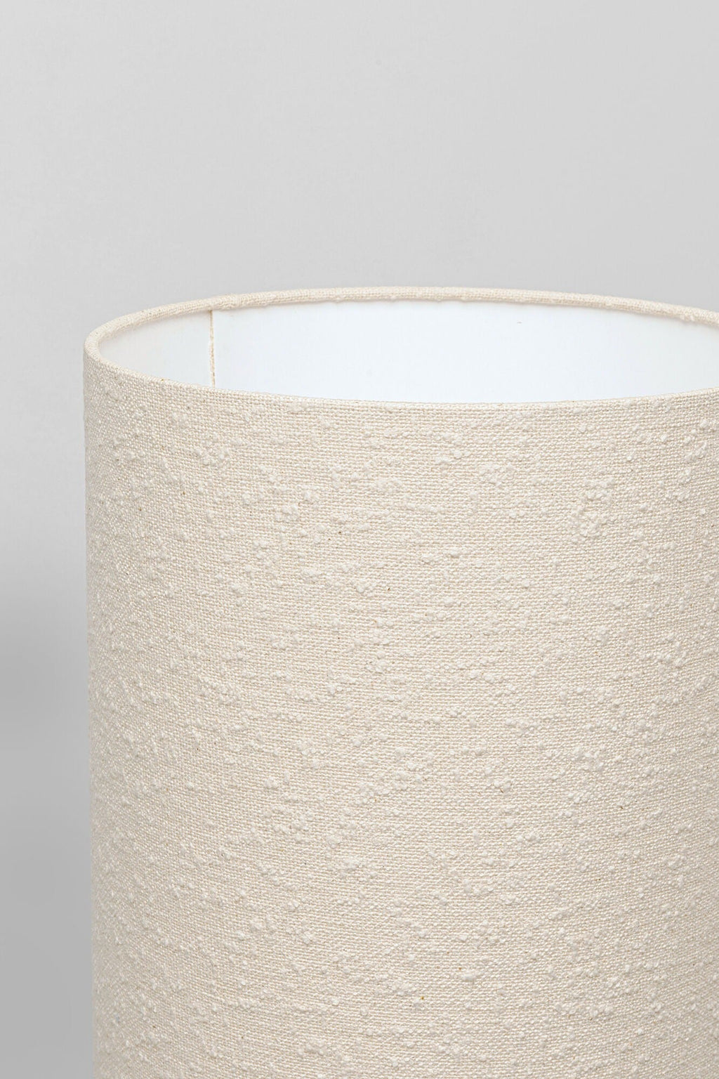 Lampa podłogowa Bouclé beżowa lniana 130 cm