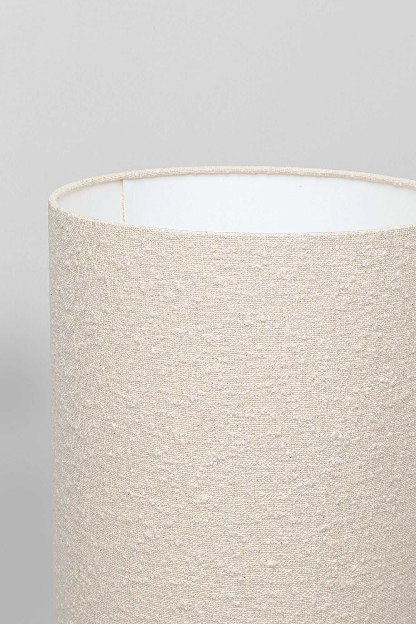 Lampa podłogowa Bouclé beżowa lniana 130 cm