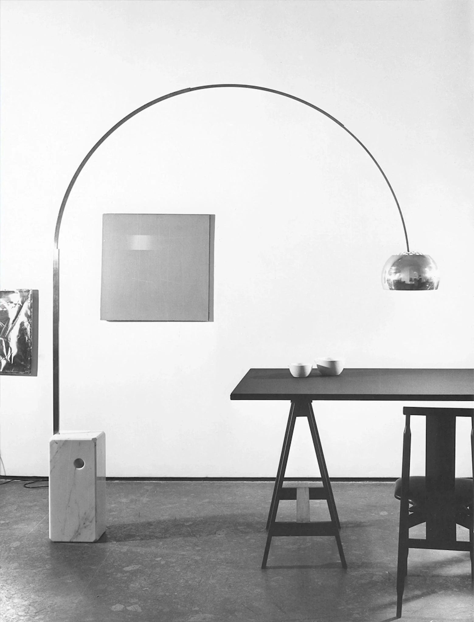 Lampa podłogowa ARCO LED marmur